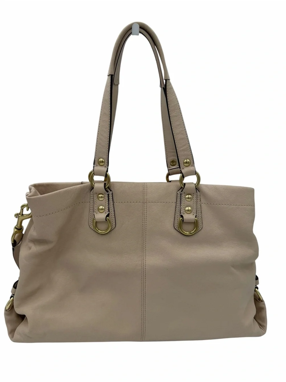 Coach Ashley Leather Carryall Satchel F15513 Bone Pink Lining NWT